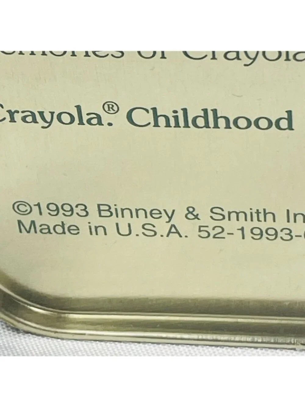 Crayola 90th Anniversary Green Tin and Box Of 64 Crayons With Sharper Vintage